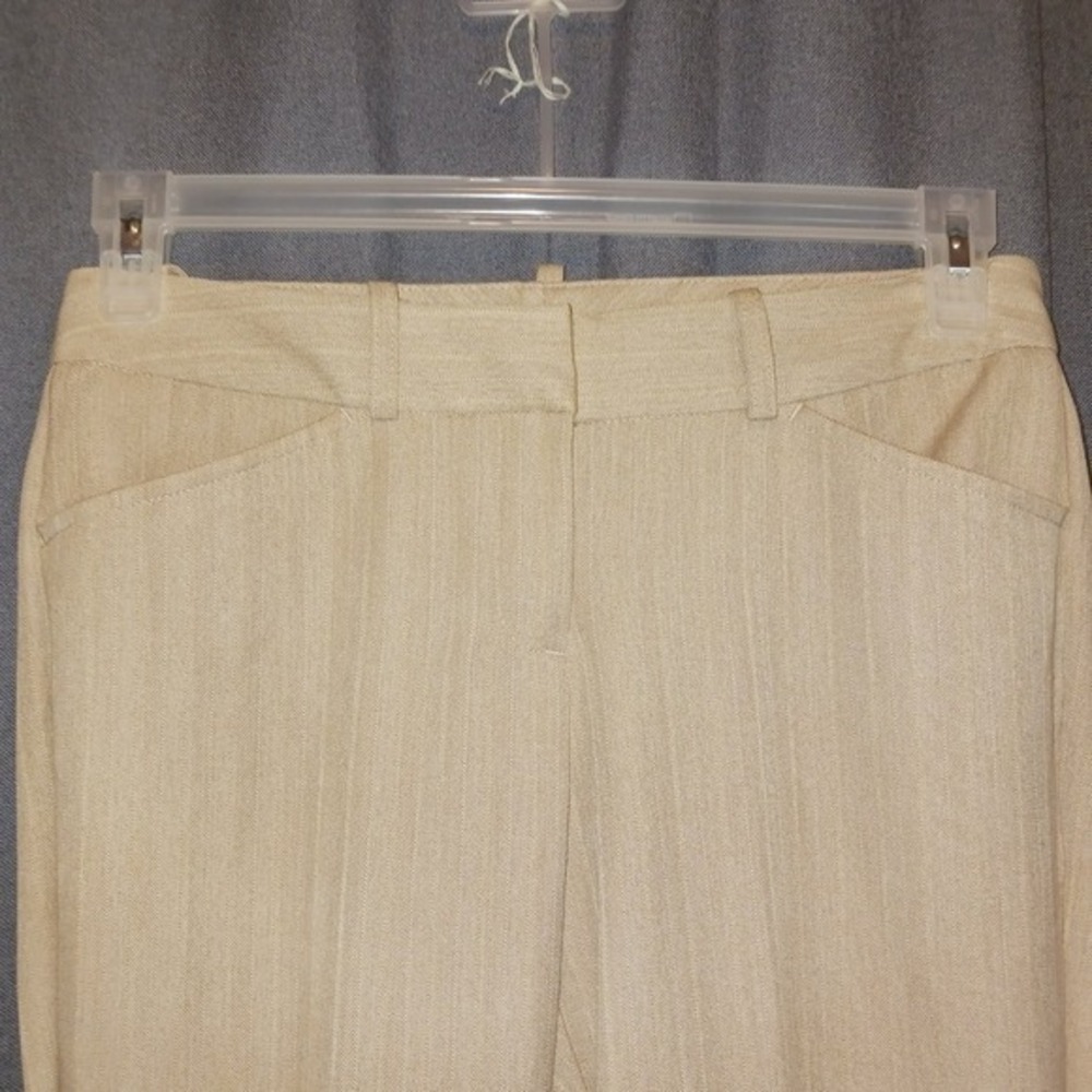 Worthington Petite Modern Fit Y2k‎ Herringbone Twill Dress Pants Beige 2P